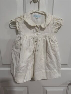 Marie Chantal Cream Corduroy Dress